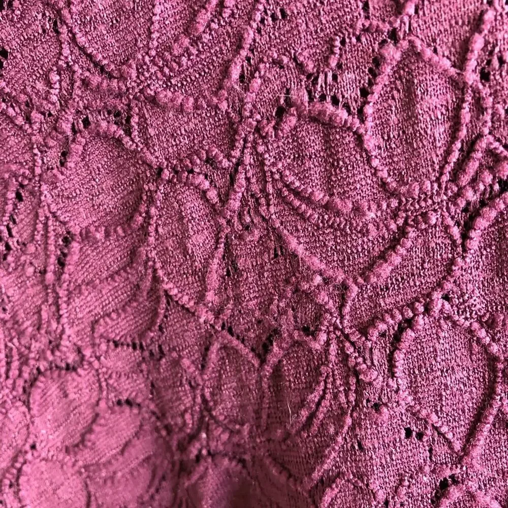 Show Me Your Mumu Tyler Tunic maroon wine purple lace overlay dress size Medium